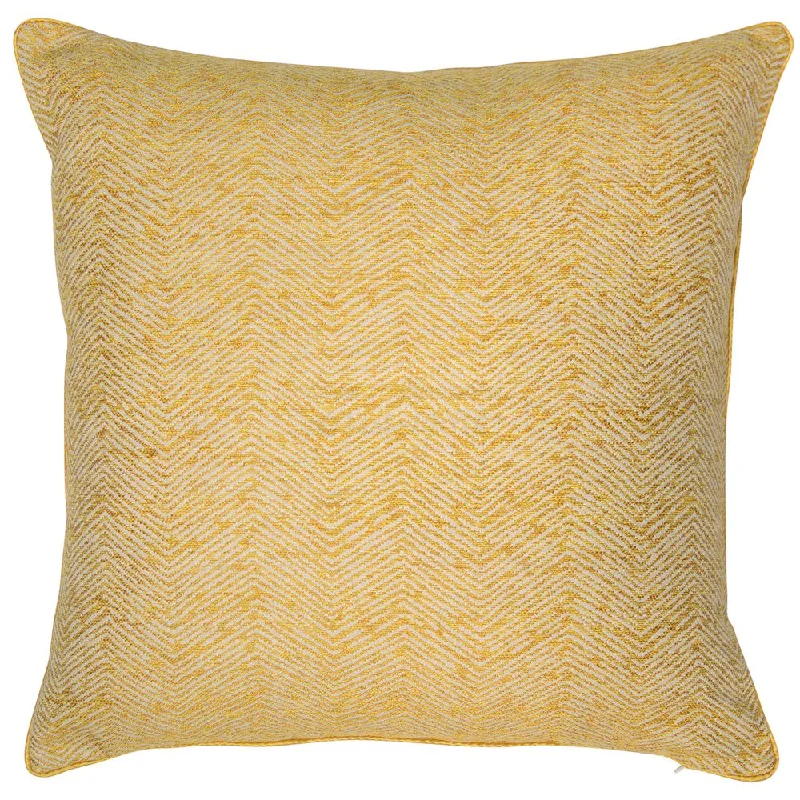 Low Prices Jacquard Ripple Cushion | Mustard | 50x50cm