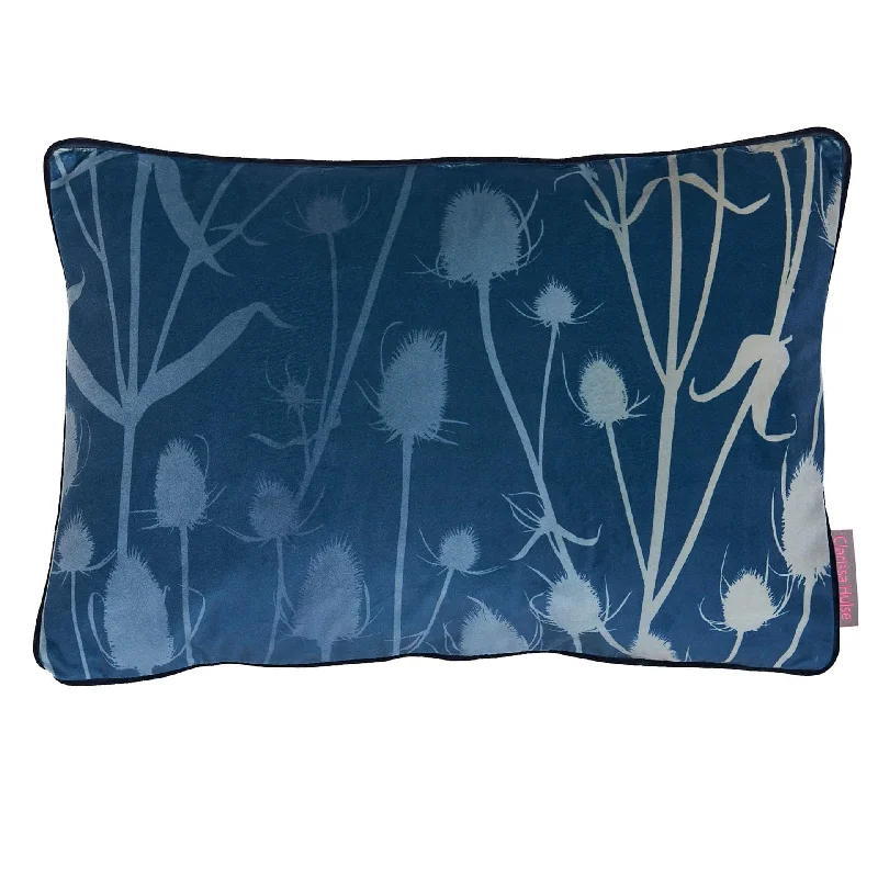 Value Deals Teasel Velvet Cushion | French Navy | 40x60cm