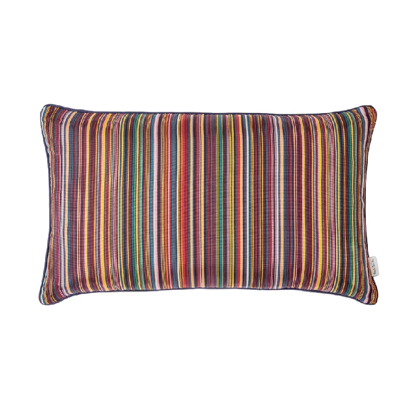 Super Sale Silk 'Signature Stripe' Bolster Cushion | 30x50cm