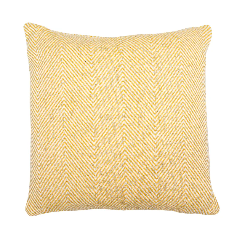 Unmissable Offer Kampala Woven Chevron Cushion | Mustard | 43x43cm