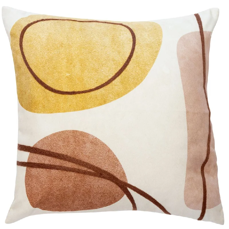 Special Discount Embroidered Pimlico Cushion | Beige Mix | 45x45cm