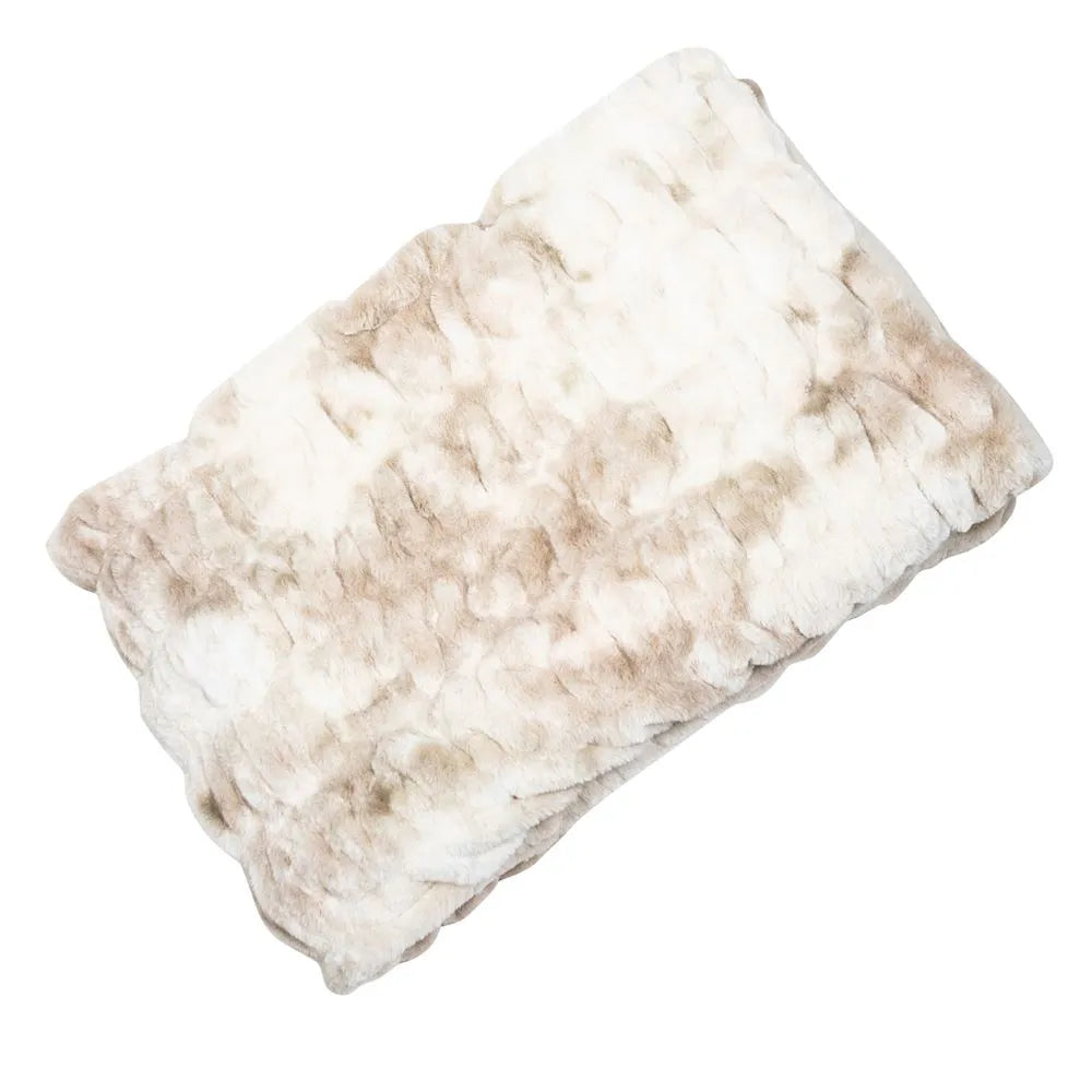 Exclusive Savings Faux Rabbit Fur Hakkasan Throw | Cream | 150x200cm