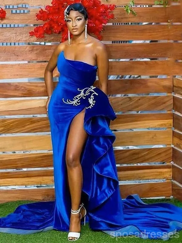 Shop and Save Unique Blue Mermaid Sweetheart High Slit Cheap Long Prom Dresses Online,12747 Shop and Save Unique Blue Mermaid Sweetheart High Slit Cheap Long Prom Dresses Online,12747
