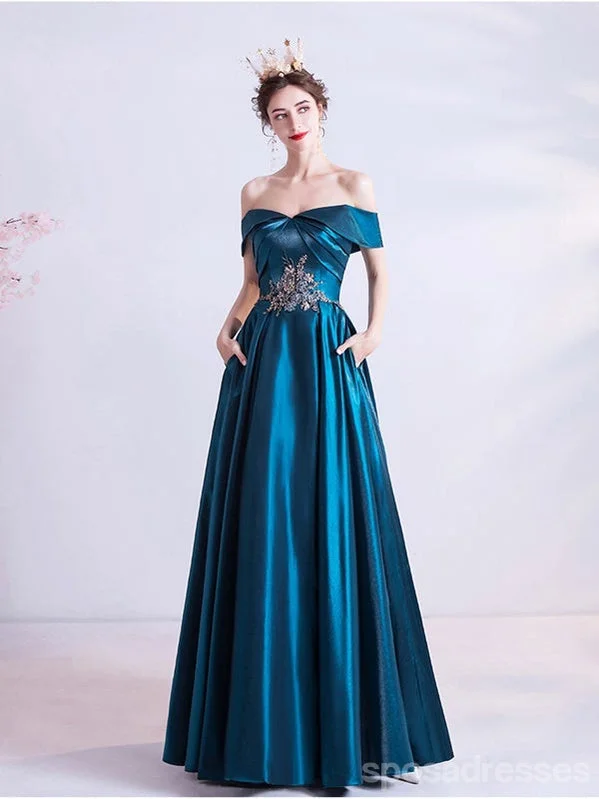 Massive Deals Blue A-line Off Shoulder Long Prom Dresses Online, Evening Party Dresses,12752 Massive Deals Blue A-line Off Shoulder Long Prom Dresses Online, Evening Party Dresses,12752