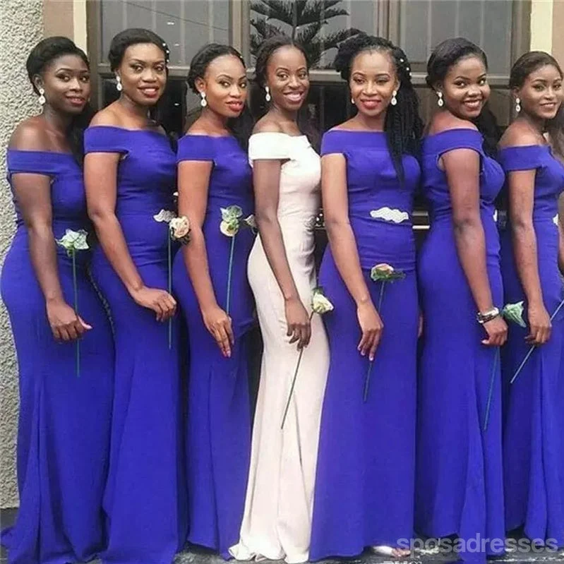 Unmissable Offer Simple Mermaid Off Shoulder Cheap Long Bridesmaid Dresses Online,WG1227