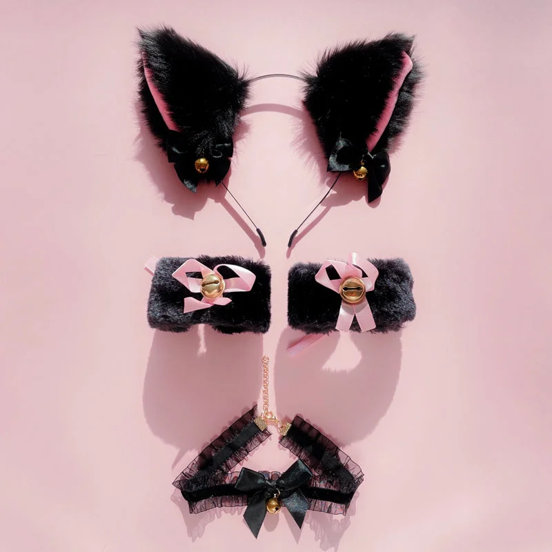 Take Advantage Cute bell cat ears headband (three-piece suit) yv30925