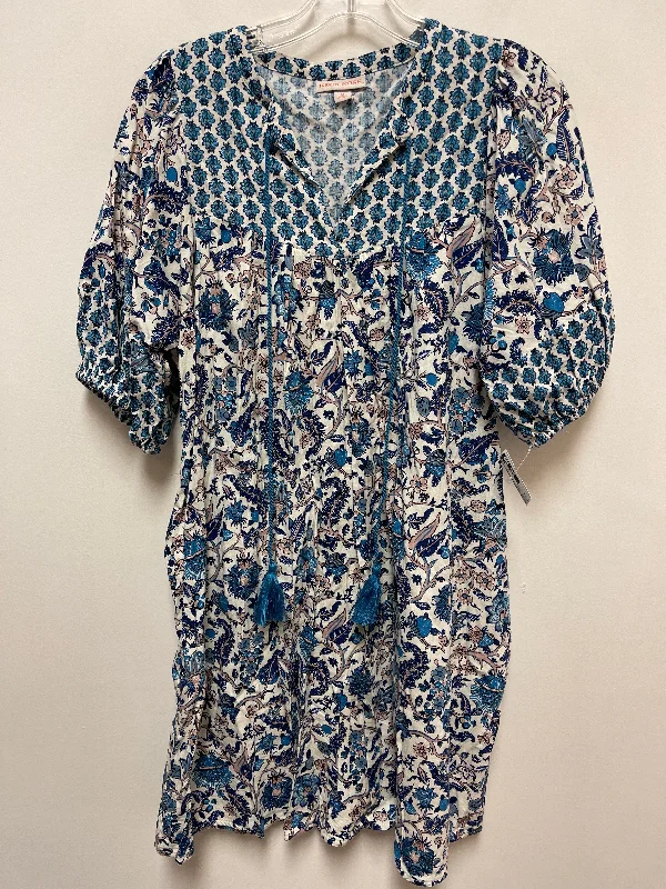 Special Price Dress Casual Short By Knox Rose In Blue & White, Size: M