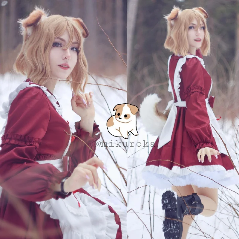 Quick Sale Review for Lolita Red maid outfit YV44404