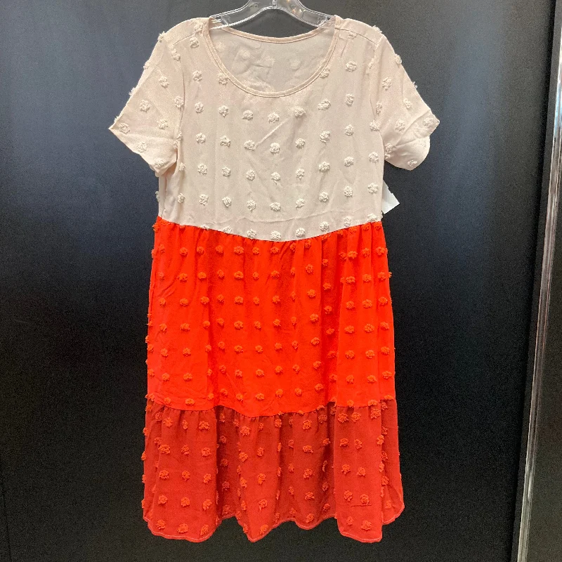 Exclusive Deal Dress Casual Midi By Clothes Mentor In Orange, Size: M