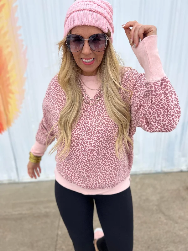 Exclusive Access Cheetah Fleece Sweatshirt** - Final Sale