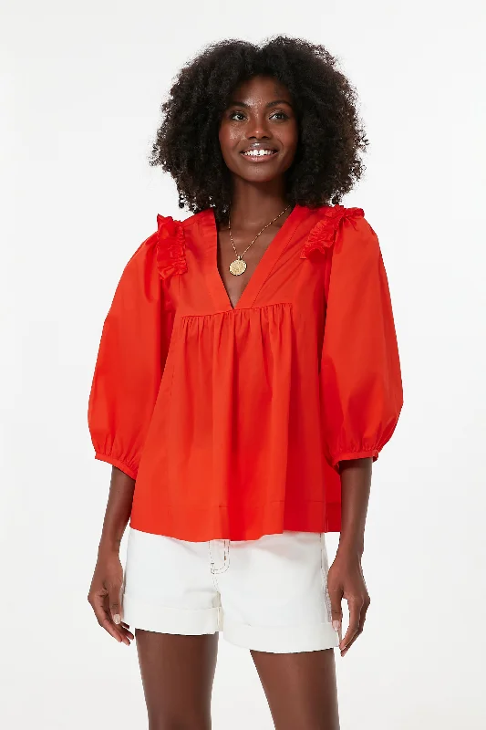 Sneak Peek Sale Coral Cheryl Blouse