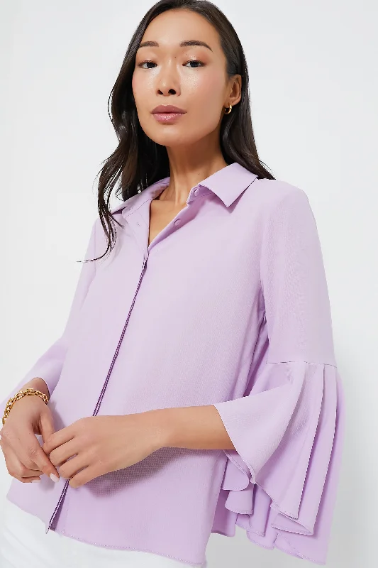 Mega Sale Lilac Norah Bell Sleeve Blouse