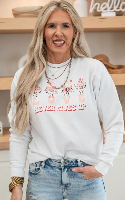 Special Price Love Never Gives Up Crewneck Sweatshirt - Final Sale*