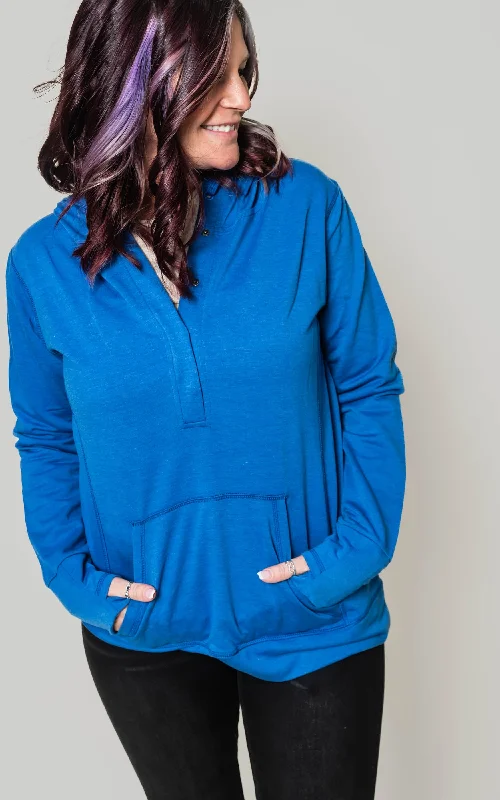 Early Bird Discount Stretch Snap-Placket Hooded Pullover** RESTOCKED