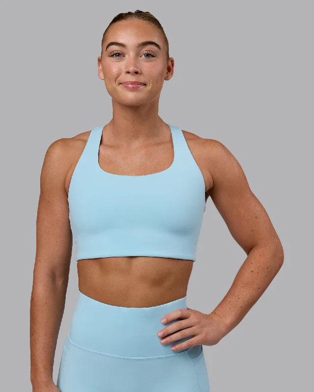Online Specials Ace Long Line Bra - Glacial Blue