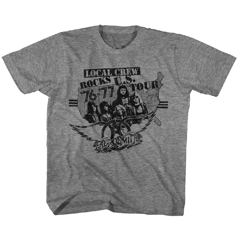 Online Only Aerosmith Kids T-Shirt Local Crew Rocks Tour Tee