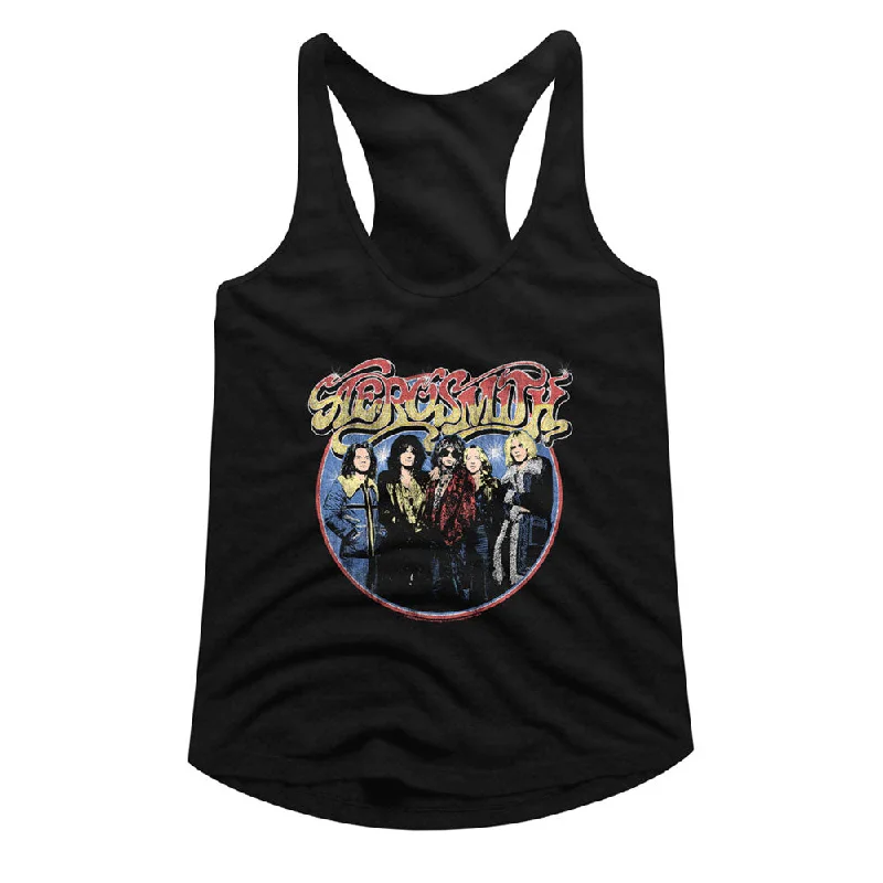 Limited Availability Aerosmith Ladies Racerback Tanktop Group Photo Tank