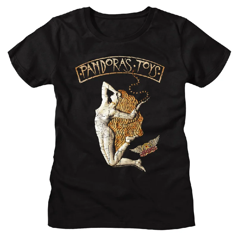 Deal Alert Aerosmith Ladies T-Shirt Pandoras Toys Album Tee