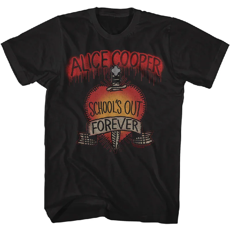 Huge Discounts Alice Cooper Schools Out Forever Black T-shirt