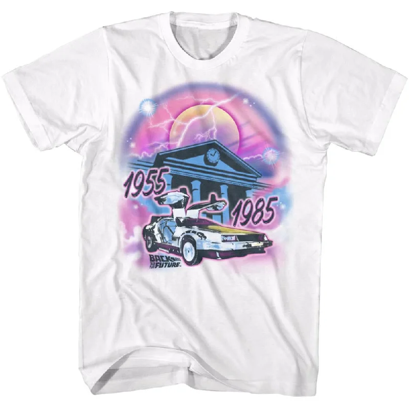 Special Discount Back to the Future Airbrushed DeLorean White Tall T-shirt