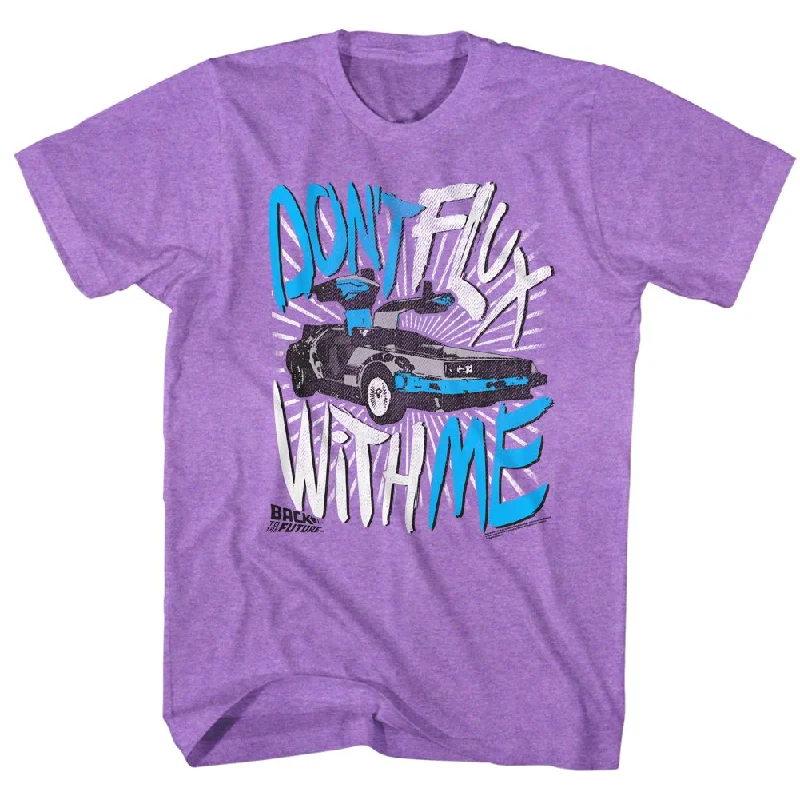 Blowout Deals Back to the Future Don't Flux with Me Purple Heather T-shirt