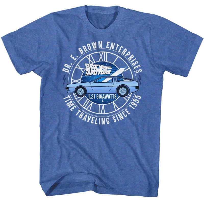 Unmissable Offer Back to the Future Dr Brown Enterprises Royal Heather T-shirt