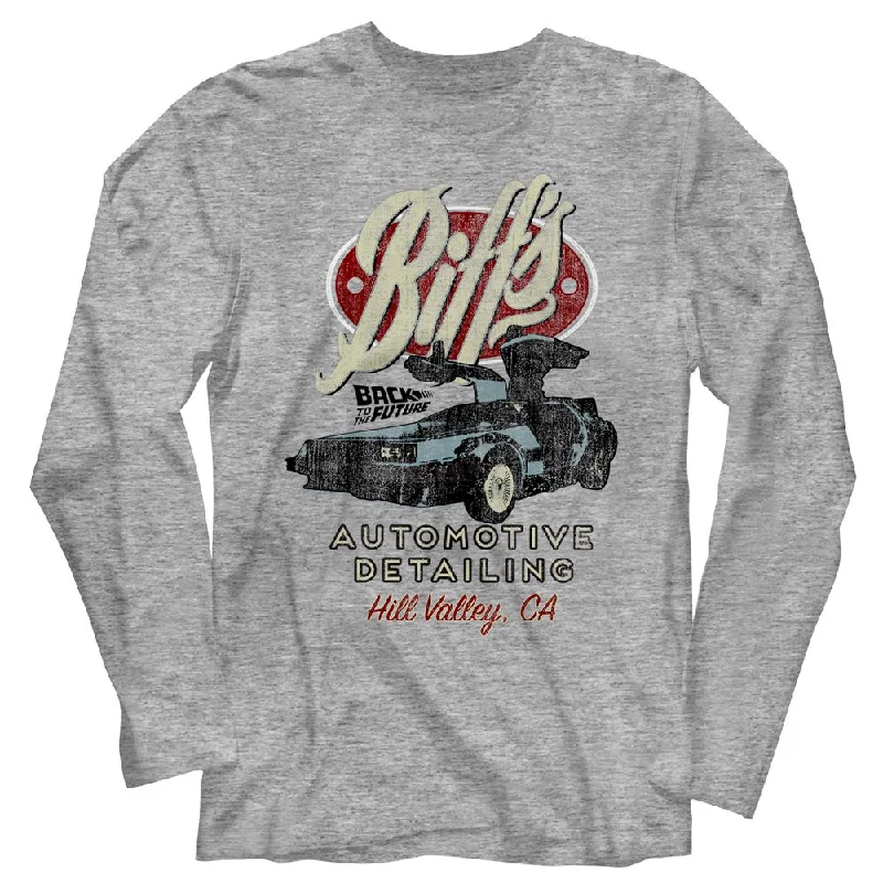 Today’s Deal Back to the Future Long Sleeve T-Shirt Buffs Automotive Detailing Grey Tee