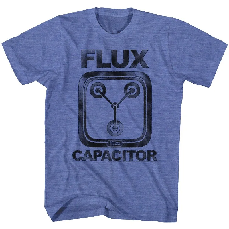 Super Bargain Back to the Future Faded Flux Capacitor Royal Heather T-shirt