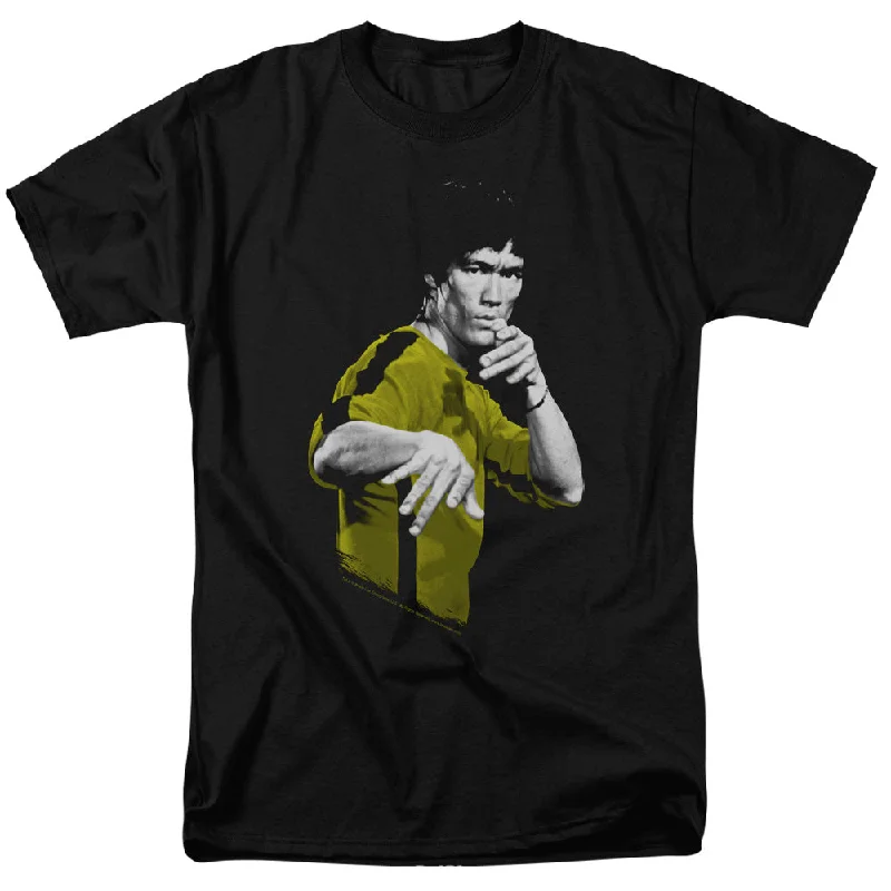 Steals and Deals Bruce Lee Shirt Yellow and Black Jumpsuit Stance Tall T-Shirt