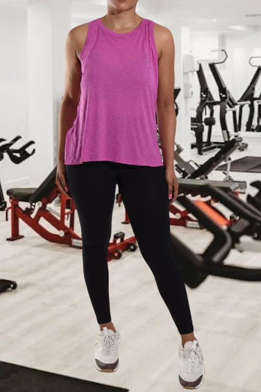 Discount Mania Cerise Activewear Slit Vest