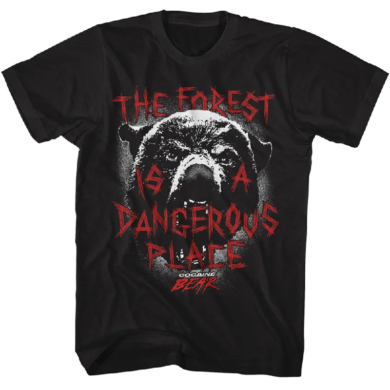 Deal of the Week Cocaine Bear Forest Dangerous Place Black T-shirt
