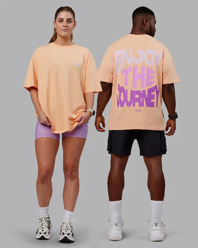 Best Seller Unisex E.T.J FLXCotton Tee Oversize - Peach Fuzz-Purple
