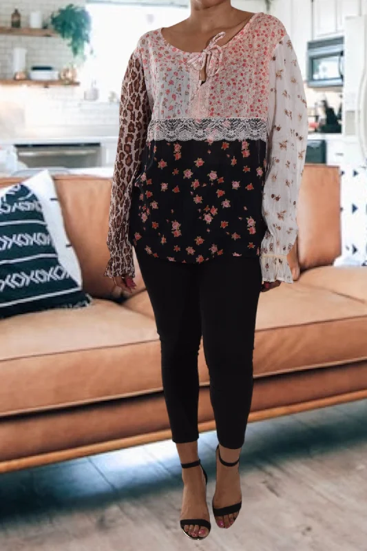 Limited Availability Floral Chiffon Blouse