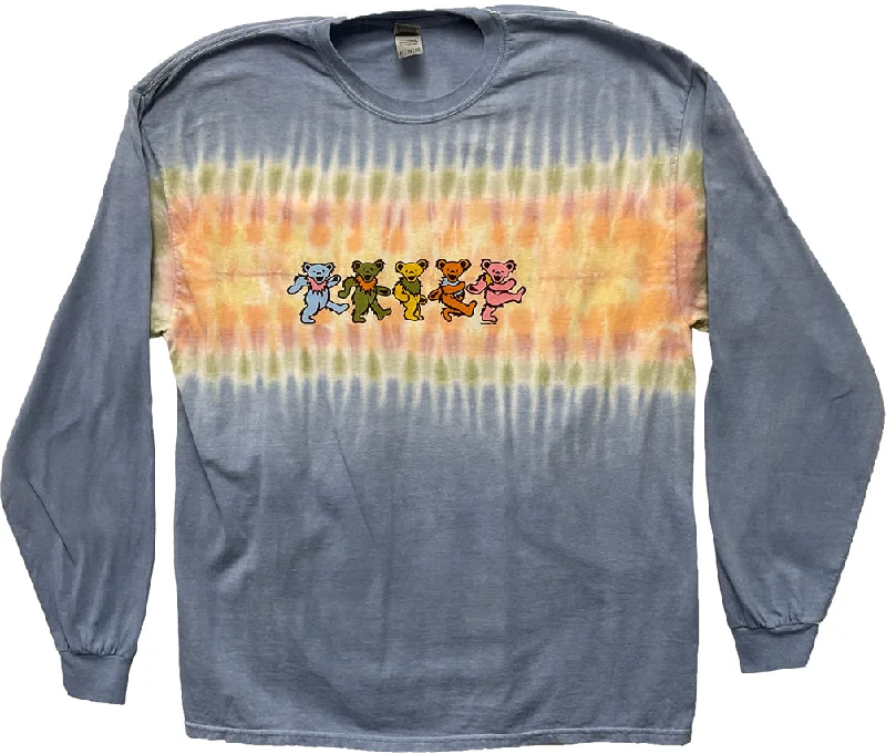 Early Access Grateful Dead Bear Track Tie Dye Long Sleeve Shirt