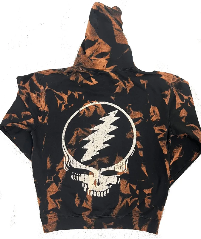 Extra Savings Grateful Dead Distressed Stealie Logo Tie Dye Hoodie