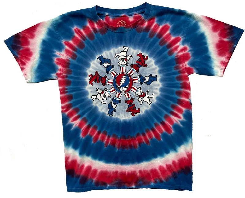 Fantastic Offers Grateful Dead Patriotic Bears Tie Dye T-shirt