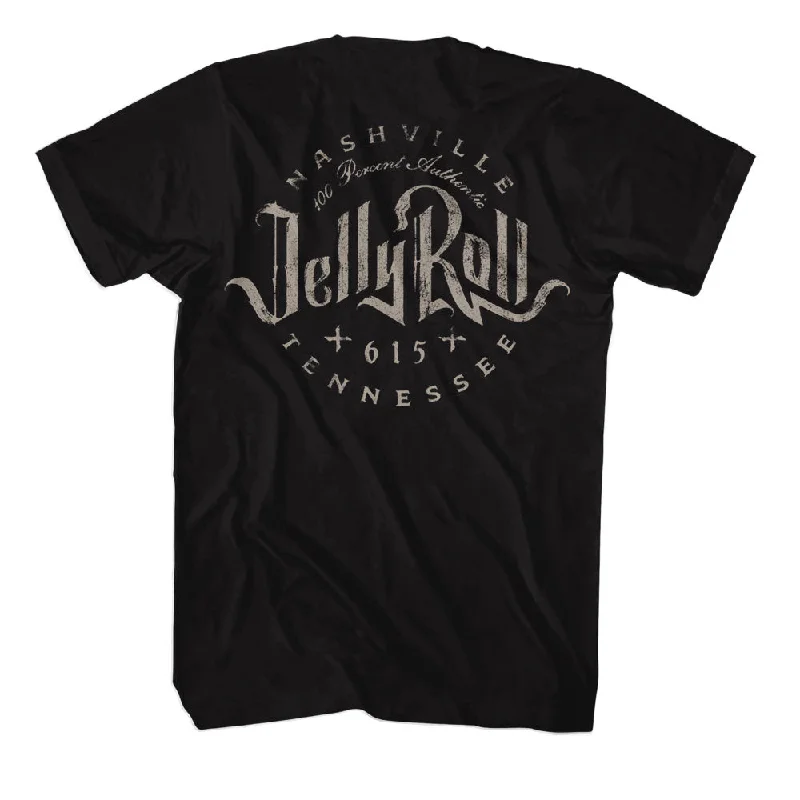 Buy Now Jelly Roll Nashville TN Black Tall T-shirt Front and Back