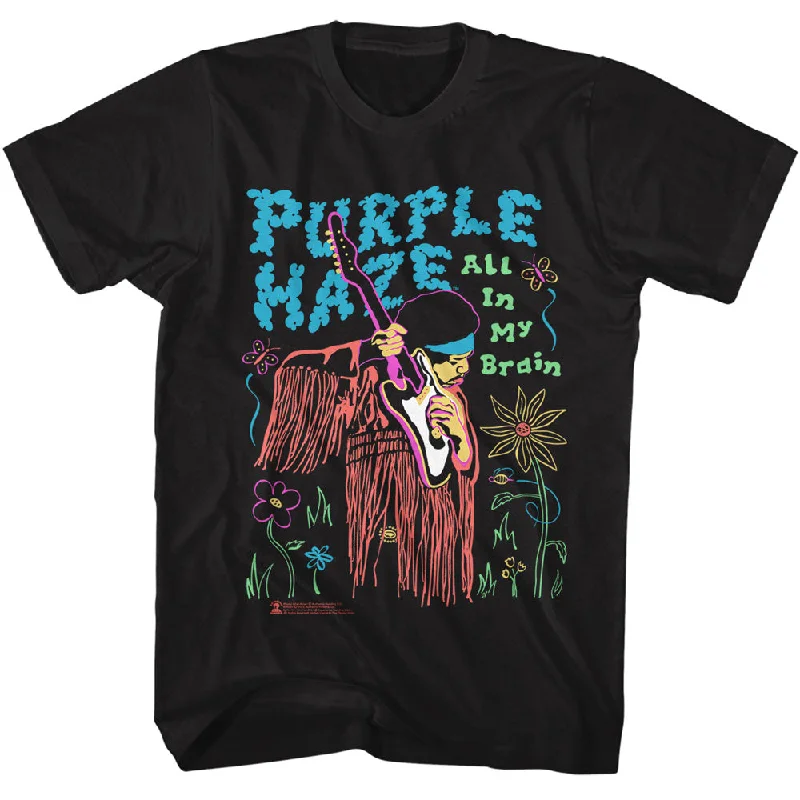 Stock Up and Save Jimi Hendrix All in my Brain Black T-shirt
