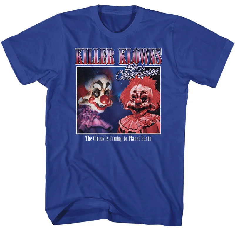 Great Deals Killer Klowns From Outer Space Circus Coming to Planet Earth Royal T-shirt