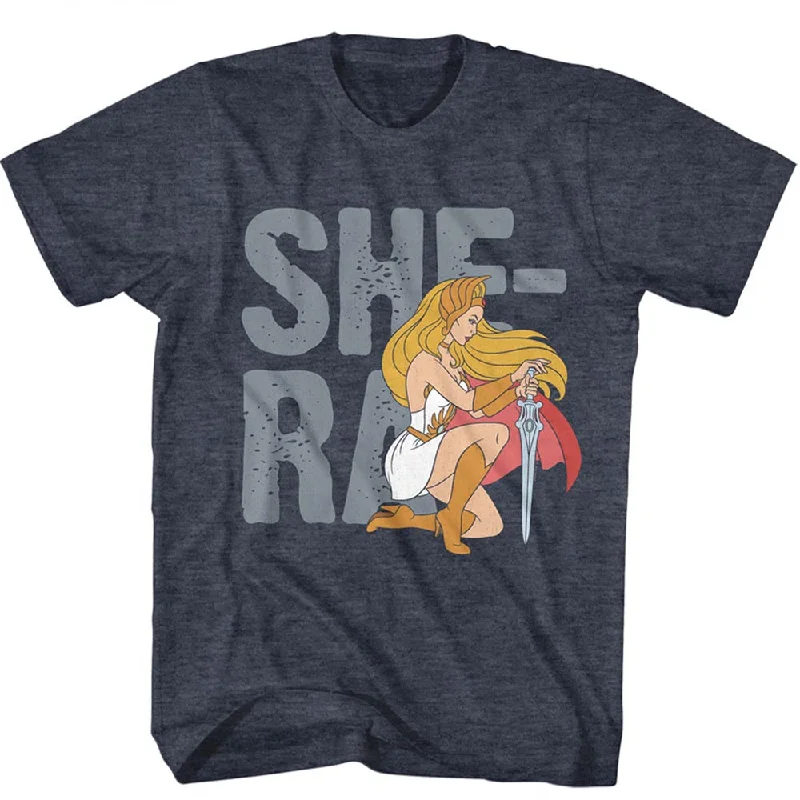 Seasonal Sale Masters of the Universe She-Ra Character Pose Navy Heather T-shirt