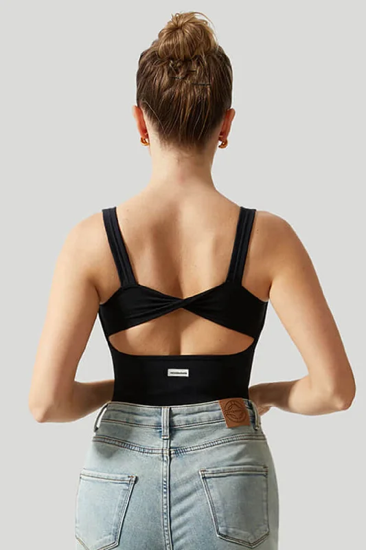 Customer Appreciation Sale Straps Back Twist Bodysuit