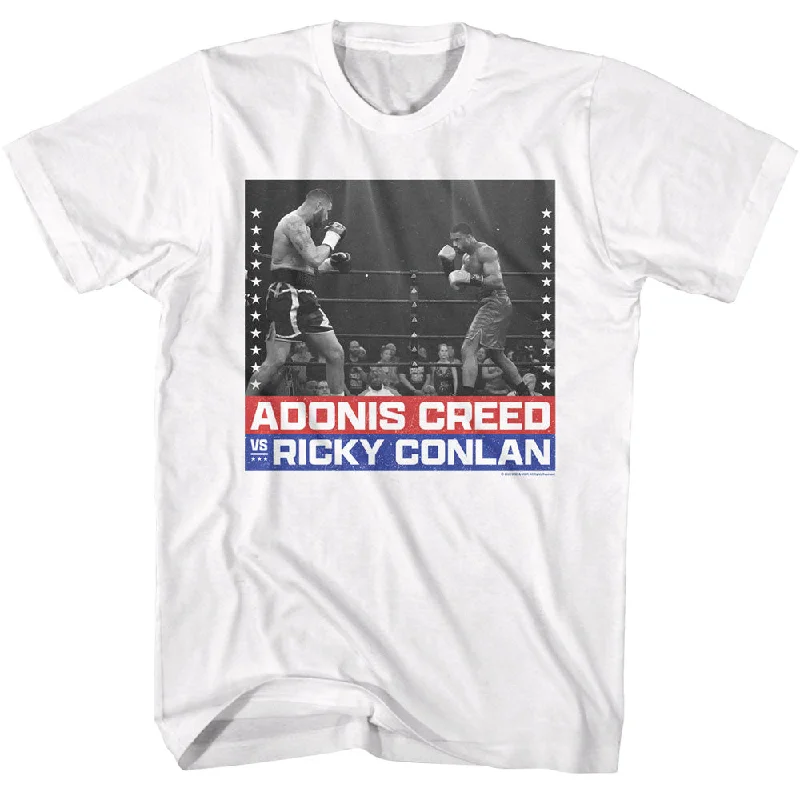 YEAR-End Clearance Rocky Creed vs Conlan Boxing White Tall T-shirt