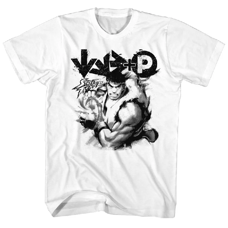 Huge Savings Street Fighter Hadoken Attack White T-shirt