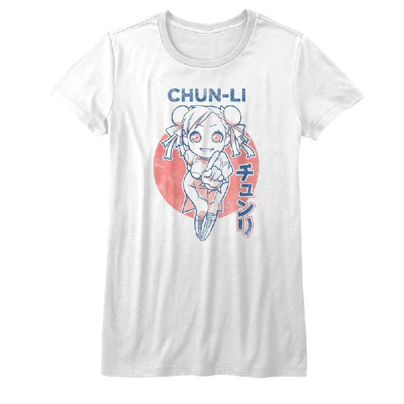 Amazing Deals Street Fighter Juniors T-Shirt Cute Chun Li Tee