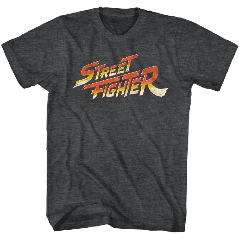 Bonus Savings Street Fighter Logo Black Heather Tall T-shirt