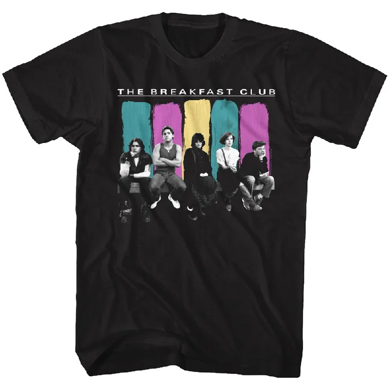 Huge Discounts The Breakfast Club Characters Sitting Black Tall T-shirt