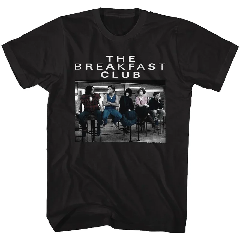 Lowest Price The Breakfast Club Classic Character Photo Black T-shirt