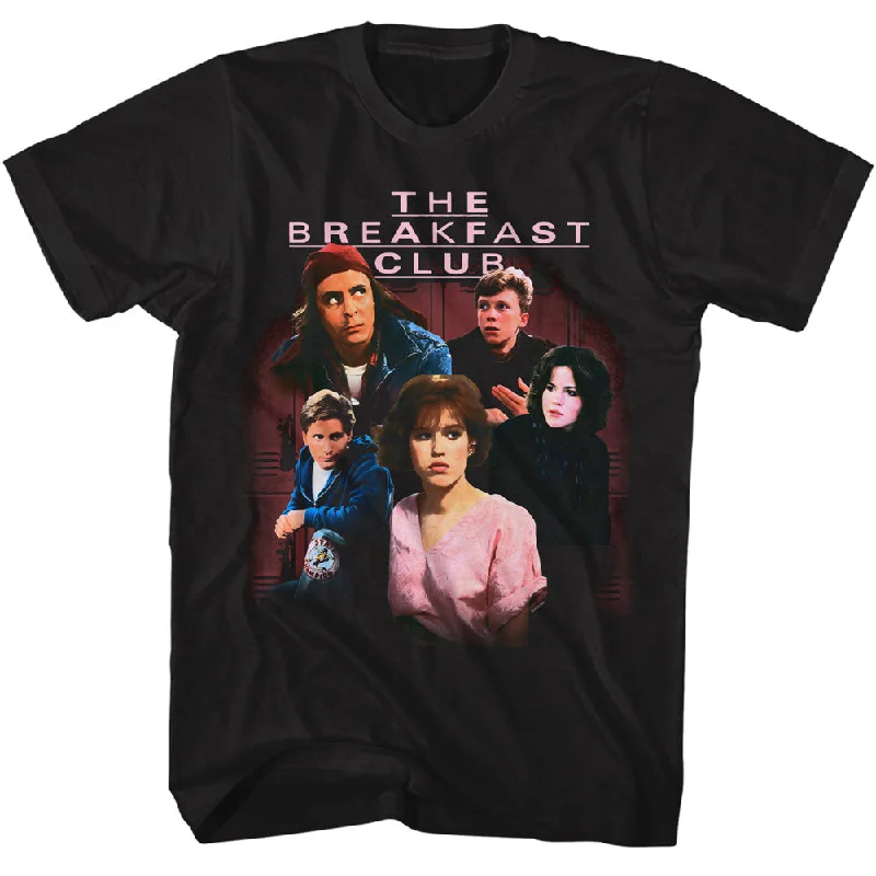 Deep Discounts The Breakfast Club Color Group Photo by Lockers Black Tall T-shirt