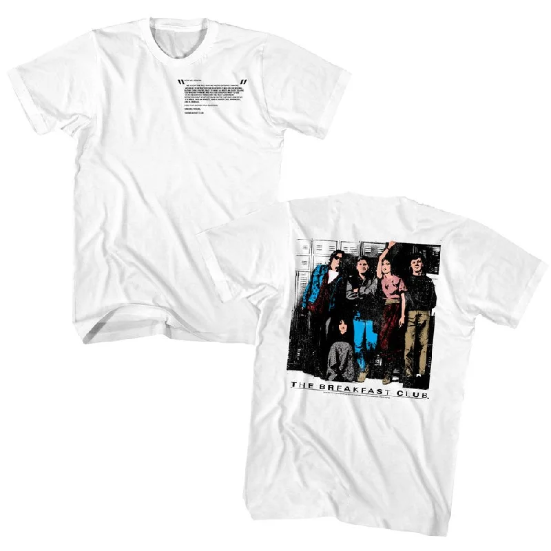 Price Rollback The Breakfast Club Iconic Letter Front and Back White Tall T-shirt