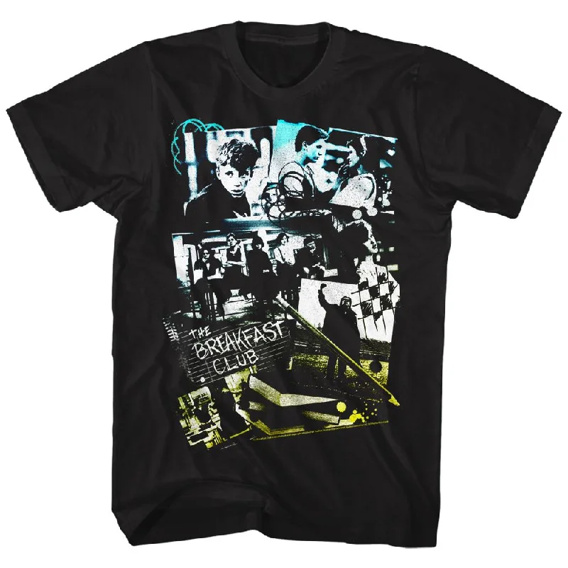 Special Discount The Breakfast Club Scene Collage Black Tall T-shirt